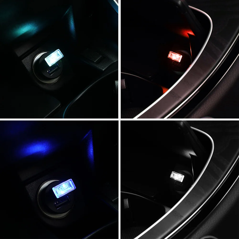 RGB Color USB LED Mini Wireless Car Interior Lighting Atmosphere Light