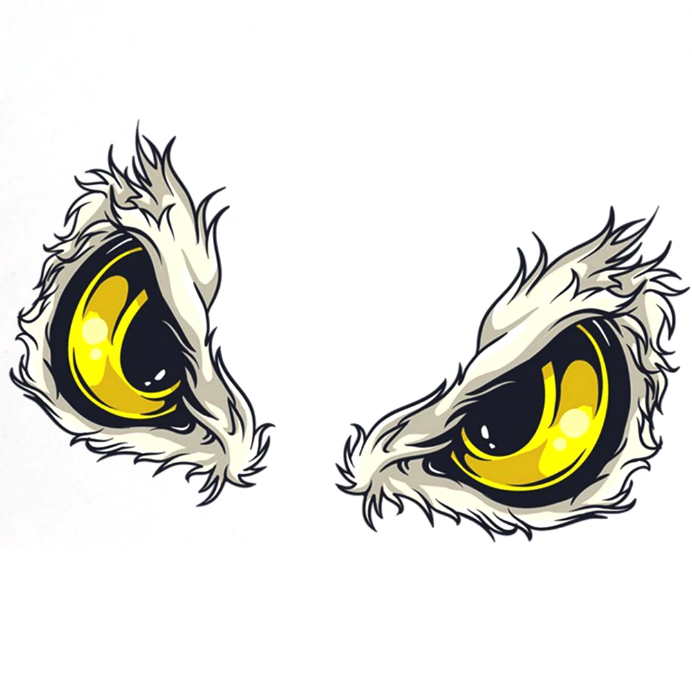 

3D Funny Reflective AigleEyes Car Stickers Truck Engine Rearview Mirror Window Cover Door Decal Graphics