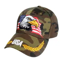 Весенне-летняя хлопковая бейсболка для мужчин и женщин, уличная Солнцезащитная шляпа с вышивкой орла, спортивные шапки США, камуфляжные кепки