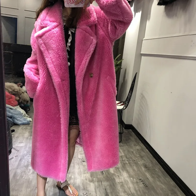 Cheap Leopard Short Fashion Real Lamb Fur Coats Women Casual Thick Warm Natural Sheep Fur Coat Ladies Lapel Shearling Jacket Female 18