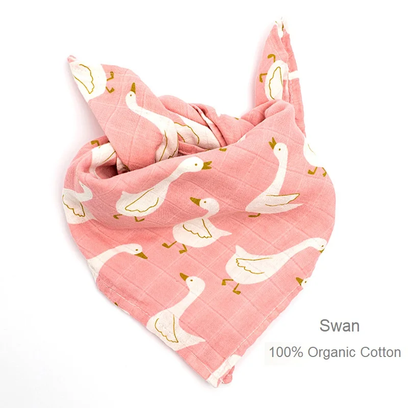 Одеяла для новорожденных, бамбуковые, для ванной, для малышей, для пеленания, для детей, муслин, органический хлопок, ткань, супер мягкие вещи, для девочек, полотенце, полотенце, ежемесячная упаковка - Цвет: Swan