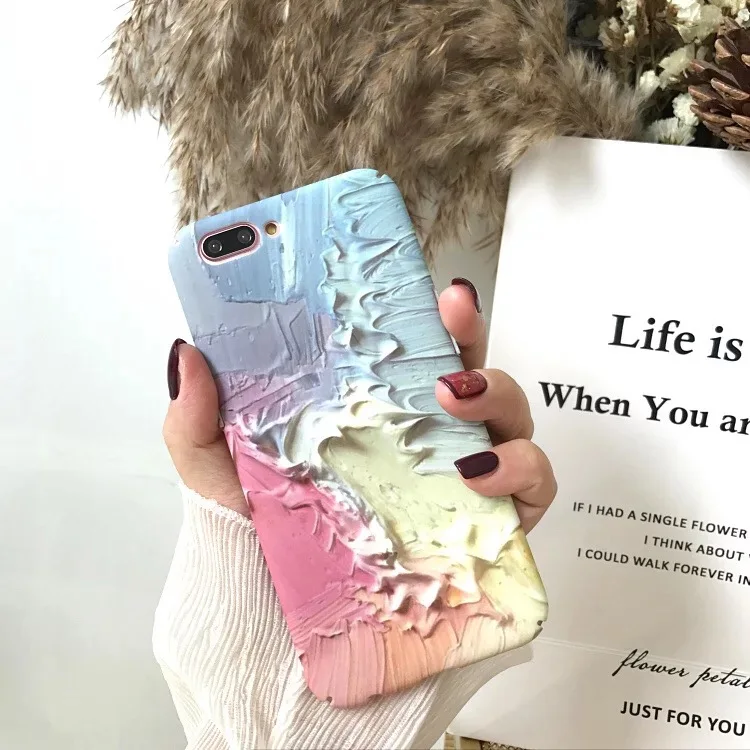Oil Painting Phone Cases For Oppo F5 Colorful Girls' Hard Back Covers A73 Mobile Bags f5 A75 Fundas |