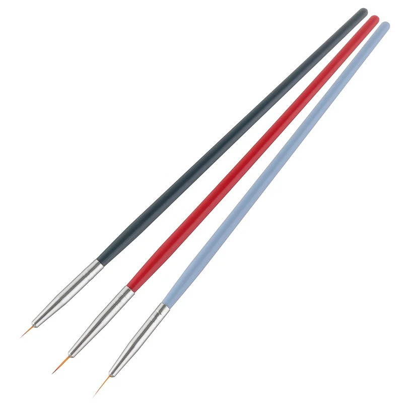 

3pcs/set Nail Art Liner Painting Pen 3D Tips DIY Acrylic UV Gel Brushes Drawing Kit Flower Line Grid French Design Manicure Tool