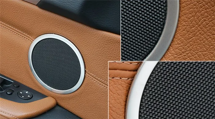 6pcs Stainless steel Audio speaker frame cover trim door horn ring panel strips car styling for BMW X5 E70 2009-13 Auto accessories (3)