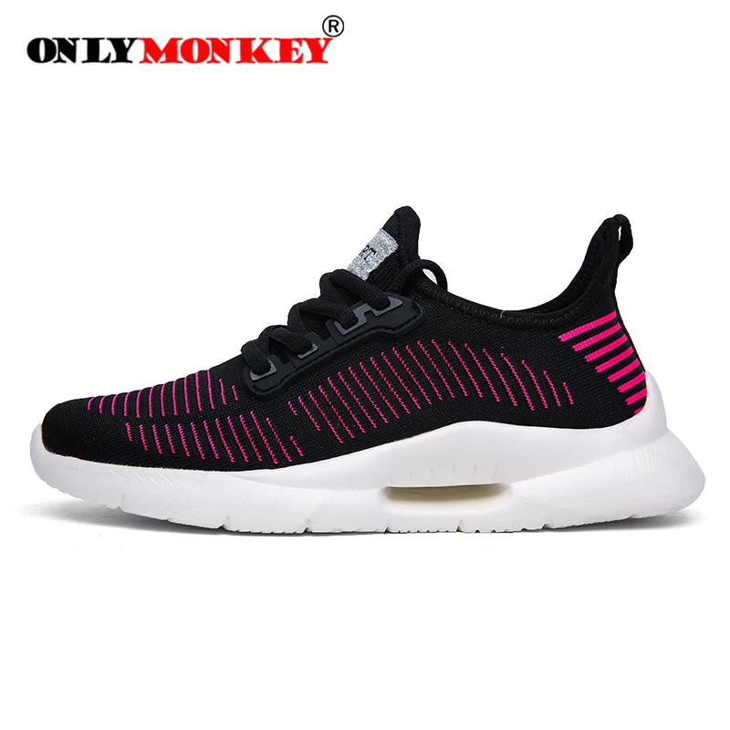 Большой Size36 41 Для женщин кроссовки круглый носок на шнуровке Mesh Gym Спортивное