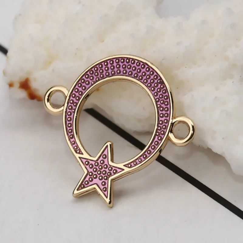 Doreen Box коннекторы на основе сплава цинка Galaxy Half Moon золотистый цвет пурпурный Star