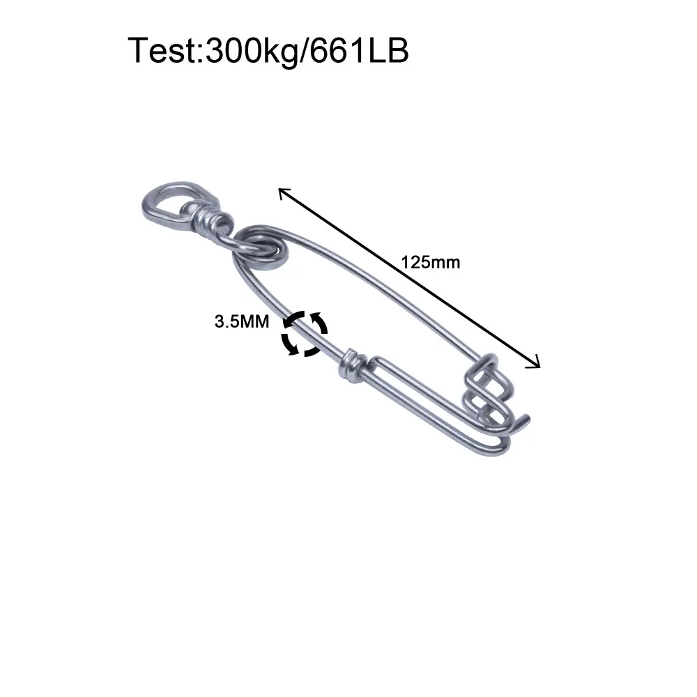 JSM 5 шт. 20 шт. 396LB-1102LB Нержавеющая сталь сильные рыболовные Вертлюги с зажимом оснастки рыболовный разъем для рыболовных снастей