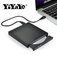 YiYaYo Внешний DVD Оптический привод USB 2,0 DVD-ROM-плеер CD/DVD-RW записывающее устройство для Windows PC