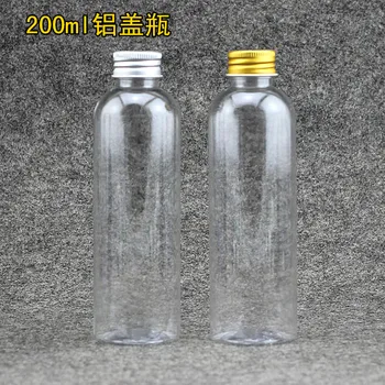 

50pcs 200ml Empty clear Cream Bottle With Aluminum Cap and Insert, 200cc transparent Shampoo Bottle,