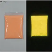 500 г/пакет оранжевый люминесцентный порошок, люминесцентная пудра материал украшения, светящийся порошок для светящейся краски