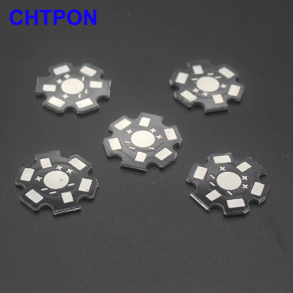 

100pcs 1W 3W 5W Heat Sink LED Aluminum Base Plate PCB Board Substrate 20mm Star Kit DIY Cooling Heatsink 20 mm for 1 3 5 W Watt