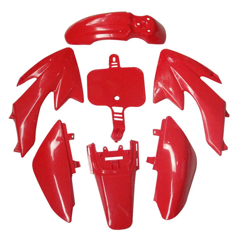 Подлинное пластиковое крыло Обтекатель тела полный набор мотоцикл Корпус Крышка для 50-160cc Honda XR50 CRF50 SDG SSR Baja Dirt Bike Pitbike - Цвет: Red