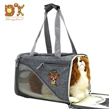 DannyKarl дышащая переносная складная переносная сумка на одно плечо для домашних животных Новая модная дорожная сумка для собак с животным принтом