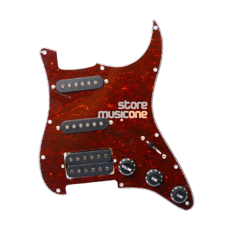 Многоцветная электрогитара Pickguard и черный SSH загружен Prewired scrachplate в сборе