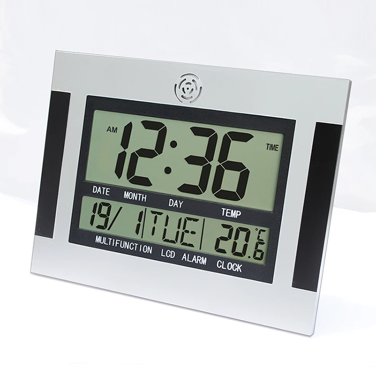 Large LCD Digital Alarm Clock With Temperature Snooze Calendar Wall Table Watch Nixie Electronic Desk Bedside Big Number | Дом и сад