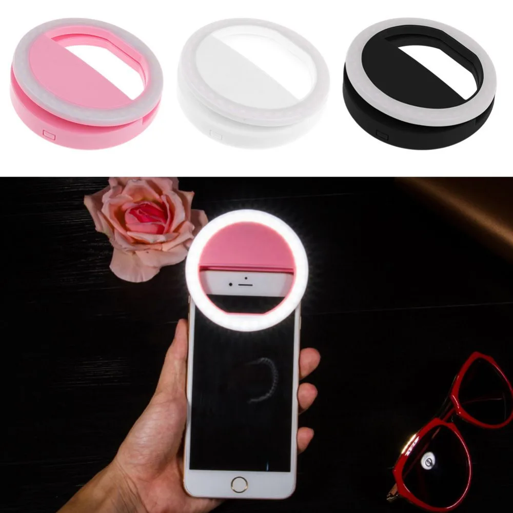 

Portable Clip-on Mobile phone Selfie Light LED Night Using Supplementary Lighting Fill-in Light for iPhone Samsung Smartphone PC
