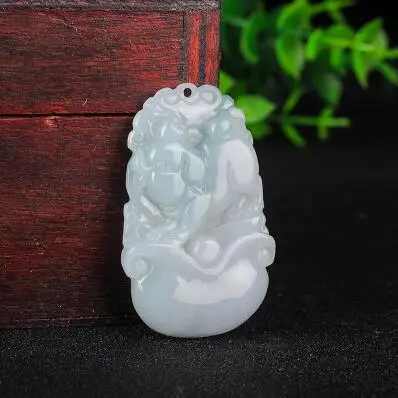 Натуральный жадеид Китайский Зодиак нефрит кулон знаки китайского зодиака пересылка jade Yu Pei ожерелье кулон