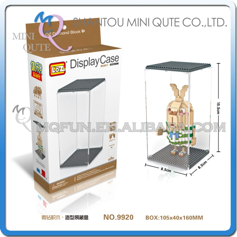 

Mini Qute LOZ 3d display big case diamond block plastic cube building blocks brick action figures educational toy game NO.9920