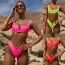 High Waist Solid Bikini Push Up Swimsuit Sexy Women Bikini Set 2019 New Brazilian Thong Bathing Suit Bandeau Beach Wear Swimwear High Waist Solid Bikini Push Up Swimsuit Sexy Women Bikini Set 2019 New Brazilian Thong Bathing Suit Bandeau Beach Wear Swimwear
