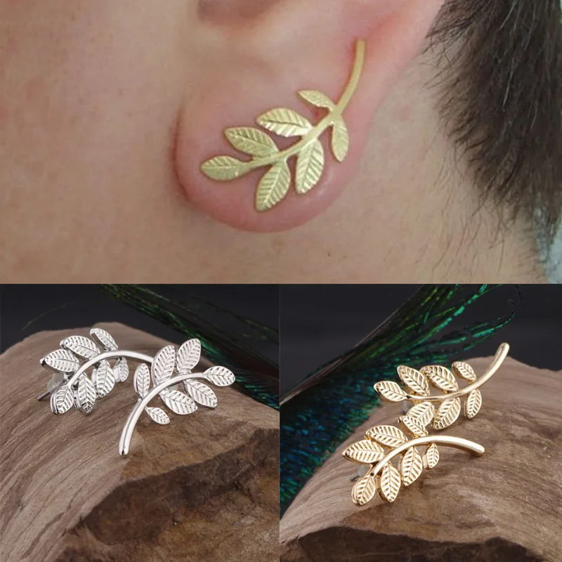 Lnrrabc Hot 1 Pair Women Earrings Fashion New Charming Lnrrabc Hot 1 Pair Women Earrings Fashion New Charming Leaf Design Stud Jewelry 2 Colors In From Accessories