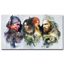 Geralt de The Witcher 3 Juego de Seda Del Arte de la Caza Salvaje Caliente tela de la Impresión Del Cartel 13×24 24×43 pulgadas Pared Cuadros Para la Sala Decoración TW024
