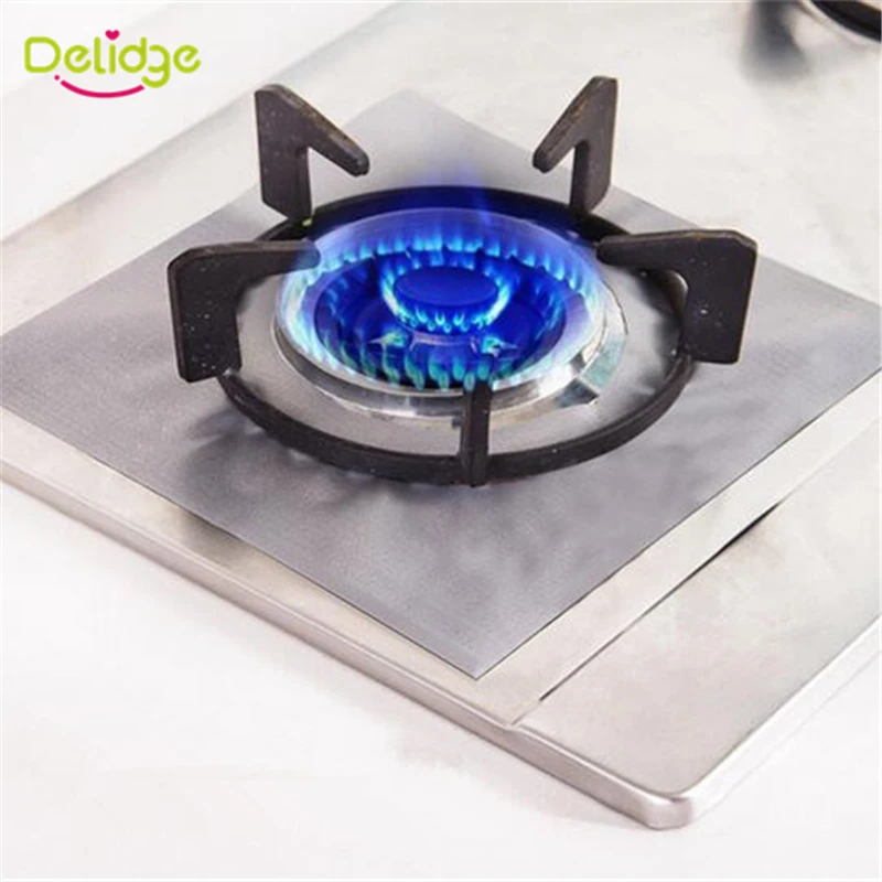 Buy Delidge 4pcs/set Square Gas Stove Protection Pad