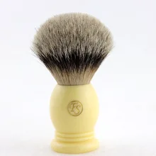 Высший сорт "FS"-# MS24-IV22, маньчжурский серебряный наконечник барсук для бритья с полимерной ручкой, размер узла 24 мм