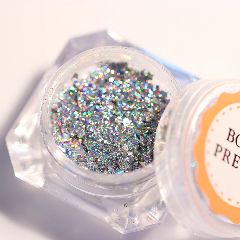 BORN PRETTY 1 коробка 0,2 г Galaxy голографические хлопья Bling Блестки для лазерного маникюра голографический блестящий порошок блестка