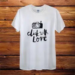 Фотография Камера нажмите с любовью подарок дизайн футболки Мужчины унисекс женщины установлены