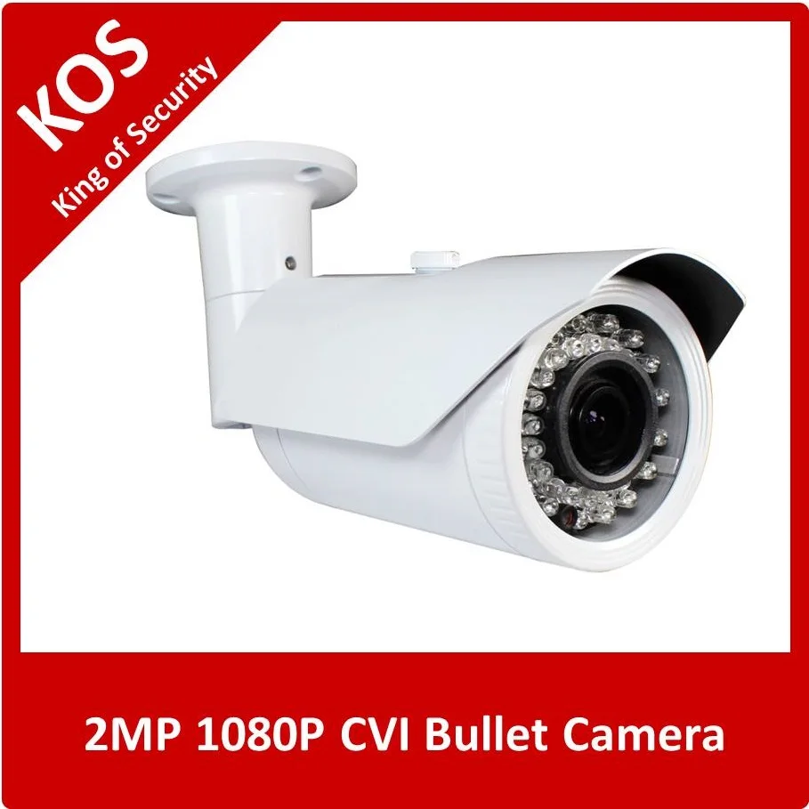ФОТО KOS 1080P CVI Camera HD 2MP  2.8-12mm Lens IRCut Weatherproof 42pcs IR Leds Bullet Camera  for CVI DVR  with UTC