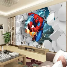 Пользовательские Настенные обои 3D стерео мультфильм паук детская комната фреска спальня Современная Гостиная ТВ фон фото обои