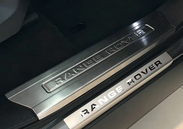 

Stainless Steel Car Door Sill Scuff Plate Pad Threshold Car Guards Sills Car Accessories For Range Rover Sport 2014-2019 Styling