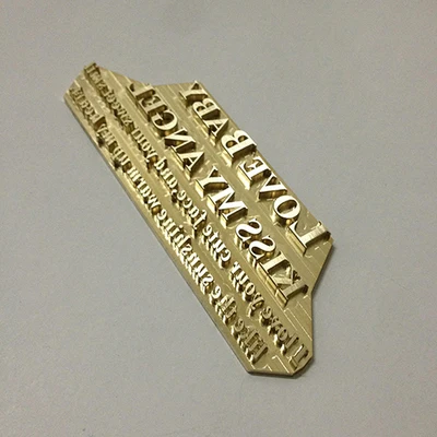 

4 units X Hot foil stamp copper mold brass mould customized making 5x7cm