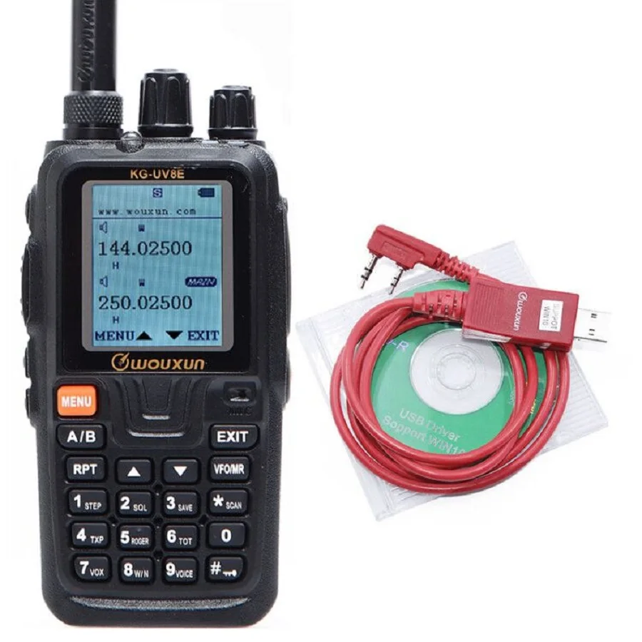Wouxun KG-UV8E трехдиапазонное иди и болтай Walkie Talkie “иди 220-260 МГц ремешки крест-накрест