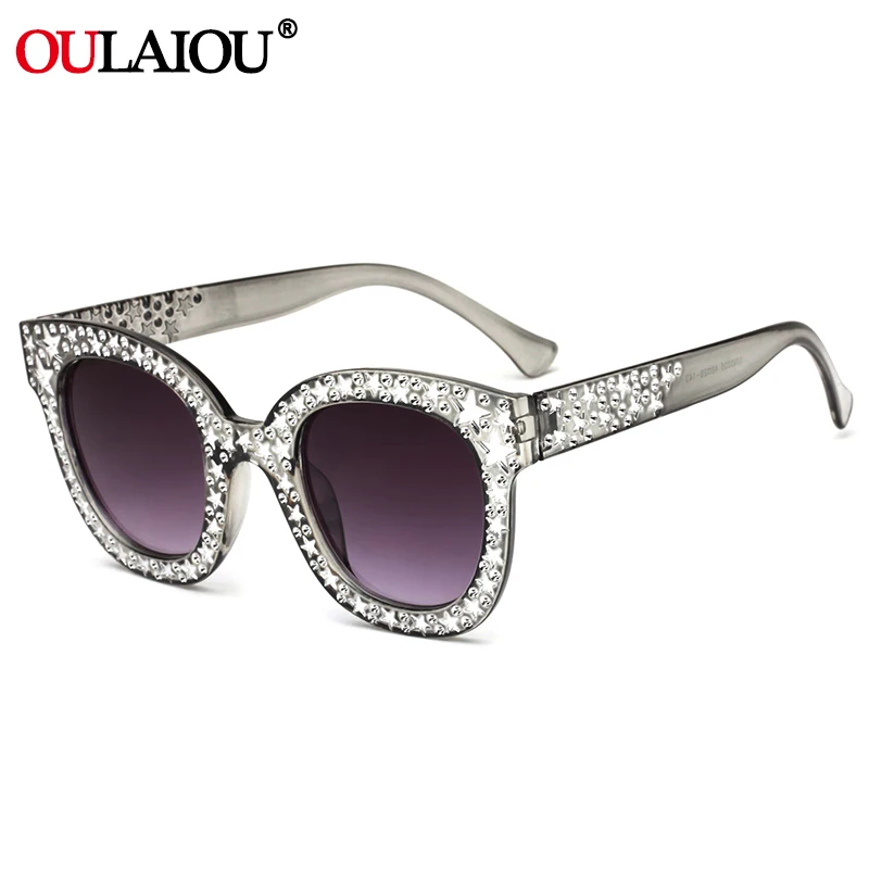 Oulaiou Fashion Square звезда Для женщин бренд солнцезащитных очков дизайн 2018 Цвет