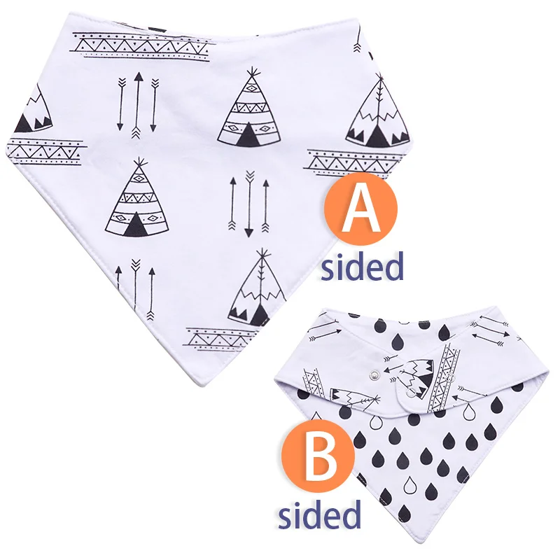 Muslinlife Новое поступление нагрудники для малышей двухсторонние Детские треугольные нагрудники бандана Хлопчатобумажная детская одежда для кормления Прямая поставка