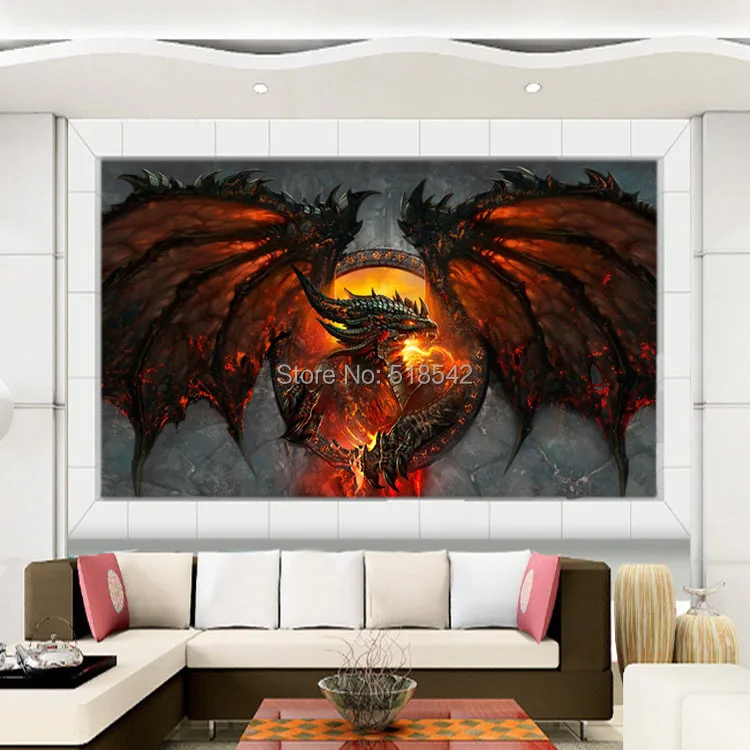 Пользовательские 3D фото обои Огненный Дракон большой фрески домашнего интерьера Книги по искусству Декор Спальня Обои в гостиную Papel де Parede 3D