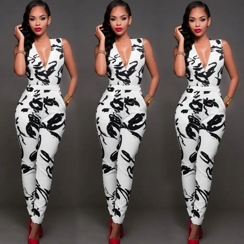 

Women Clubwear Playsuit Sleeveless Bodycon Party Jumpsuit Romper Pants Trousers