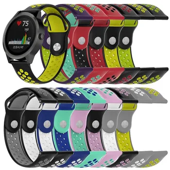 

20MM Bicolourable Silicone Replacement Watch Strap Wrist Band Strap for Garmin vivoactive3 vivomove HR vivomove Watch 100pcs DHL