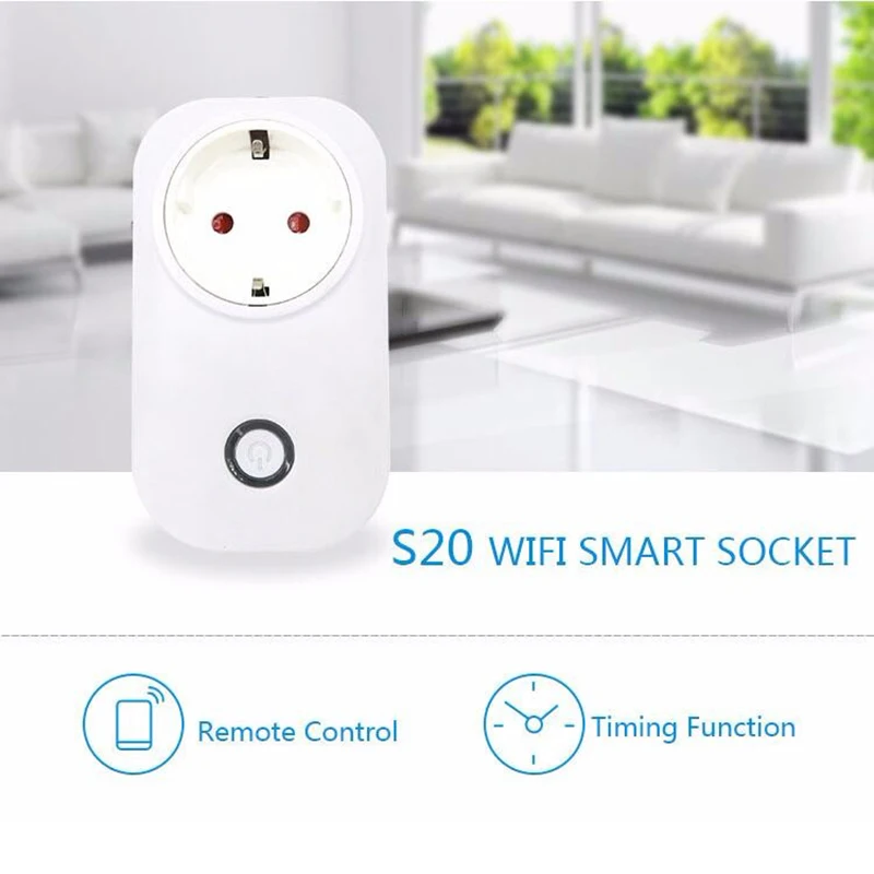 

S20 WIFI Smart Socket Remote Control Smart Timing Switch EU Plug Smart Home Power Socket for Smart Life HWC