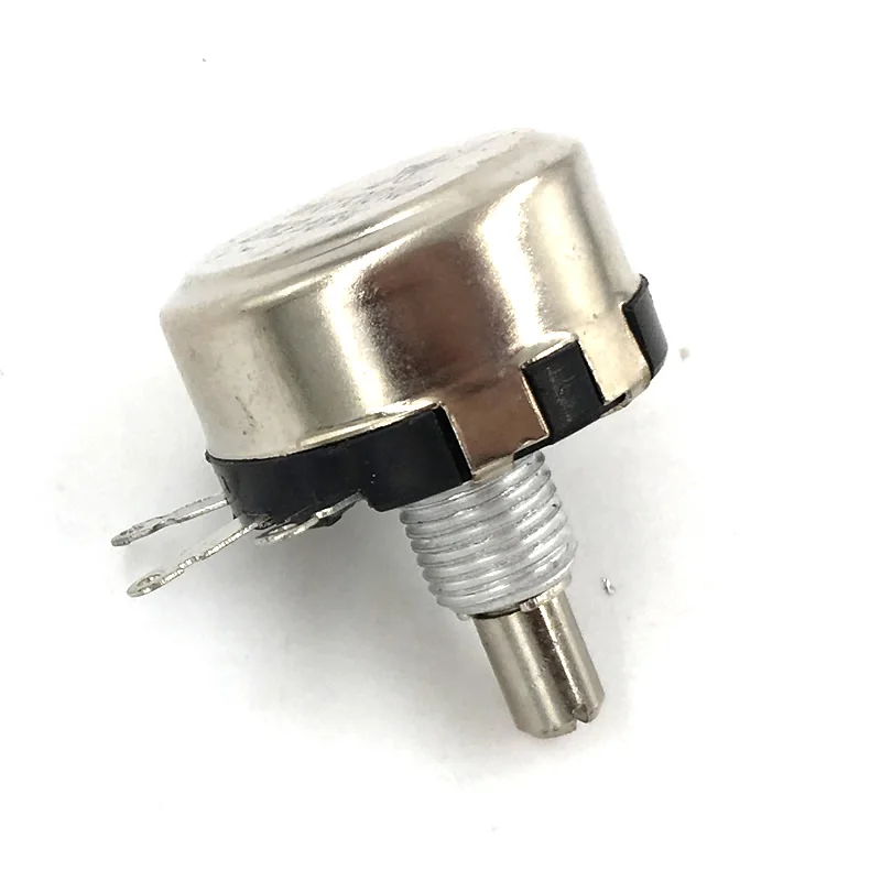 50pcs WX110(010) 6mm Round Metal Shaft Single Turn Wire resistor Wound Potentiometer 1k 2.2k 3.3k 4.7K 5.6k 6.8k 10k 22k ohm