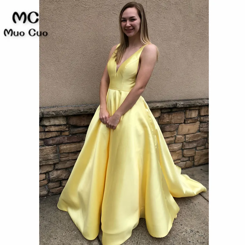 Princess V Neck Sky Blue Long Prom Dress5