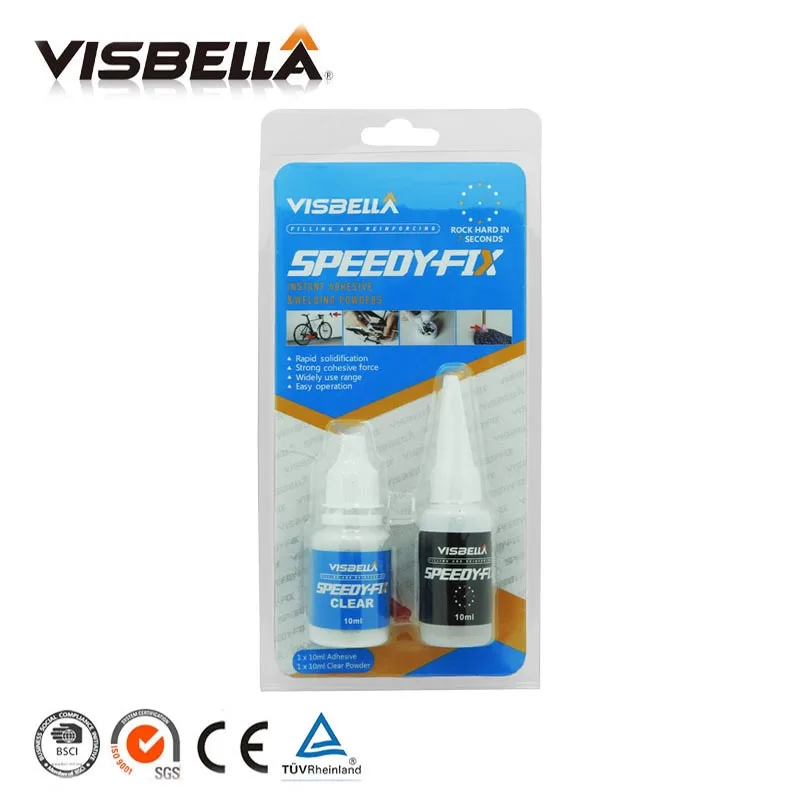 VISBELLA 7 секунд Speedy Fix наборы ручных инструментов Клей для металла стали пластика дерева резины керамического ремонта инструмент быстрого склеивания клей - Цвет: clear