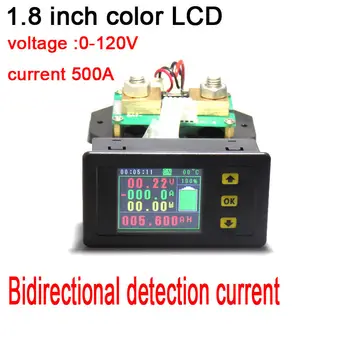 

0- 500A DC Digital lcd Voltmeter ammeter temperature coulomb capacity power Bidirectional current Voltage battery METER+ shunt