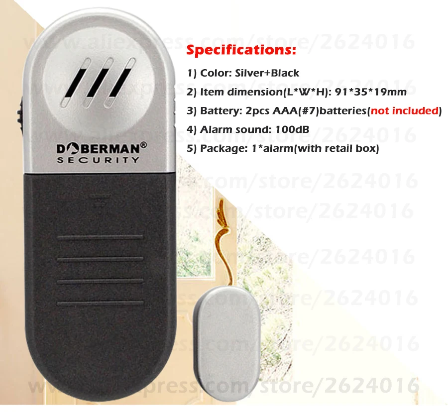 Doberman безопасность Магнитная Дверь Окно охранная сигнализация домашняя защита сигнализация датчик детектор 100 дБ Входная защита сигнализация