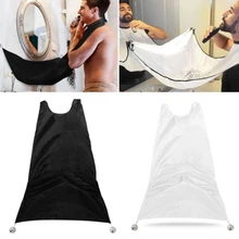 Полотно для бритья фартук для стрижки бороды фартук волос на лице отделкой Catcher накидка раковина дома салон инструмент Полезная фартук полотно для бритья с 2 крюка