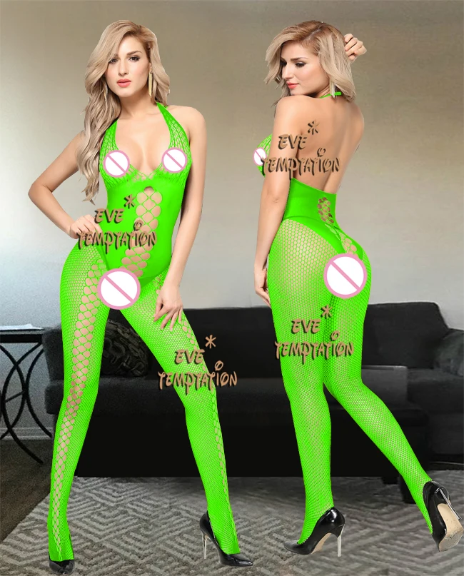 Сексуальная одежда для сна нижнее белье Babydoll боди сетчатые чулки искушение
