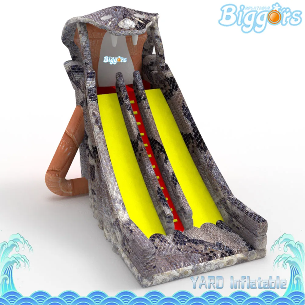 

Inflatable Biggors Commercial PVC Snake Inflatable Slide Outdoor Big Cobra Slides Double Line