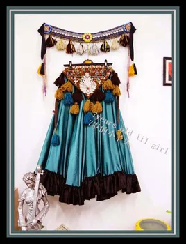 

Tribal Banjara kuchi tassel Belly Dance textile costume waist belt hip scarf ATS BA52-54