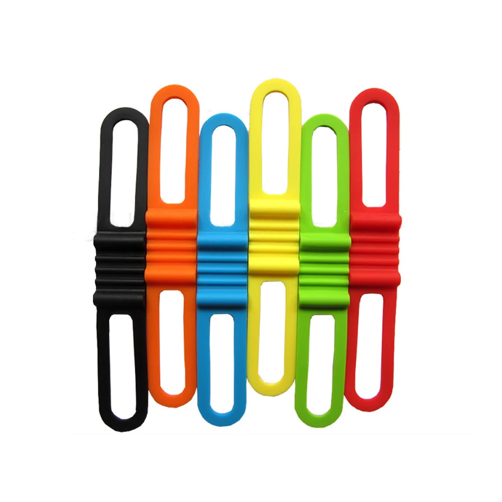 Perfect Bicycle Handlebar Silicone Strap Bike Front Light Holder Phone Fixing Elastic Tie Rope Cycle Bicicleta Torch Flashlight Bandages 2
